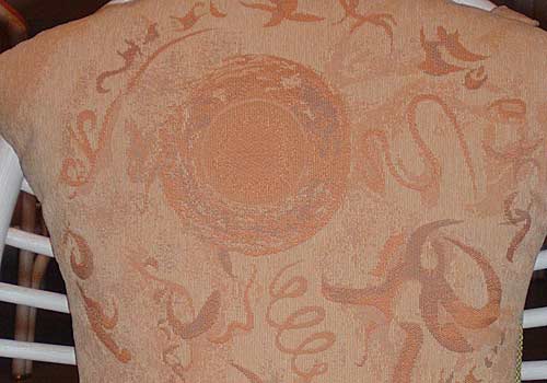 Rattan-Stoffmuster-Klassiker Modell: Stoffmuster-Klassiker 24 (Universum-orange-motiv)